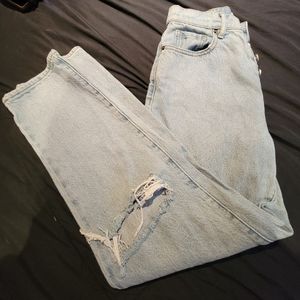 Pac sun high rise straight leg torn jeans